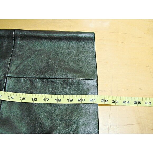 NEW Harve Benard Womens Genuine Leather Skirt Size 8 Black PL Polyester Lining - Picture 11 of 11